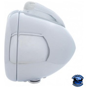 STAINLESS STEEL GUIDE 682-C HEADLIGHT H4 WITH 6 AMBER LED & LED SIGNAL - CLEAR LENS #32039 HEADLIGHT Light Gray