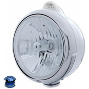 CHROME GUIDE 682-C STYLE HEADLIGHT CRYSTAL H4 & LED SIGNAL CLEAR LENS #31547 headlight Gray