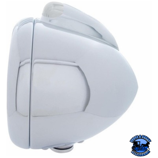 CHROME GUIDE 682-C STYLE HEADLIGHT CRYSTAL H4 & LED SIGNAL CLEAR LENS #31547 headlight Light Gray