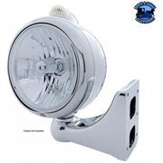 STAINLESS STEEL GUIDE 682-C STYLE HEADLIGHT CRYSTAL H4 & LED SIGNAL - CLEAR LENS #31533 HEADLIGHT Gray