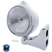 Gray STAINLESS STEEL GUIDE 682-C STYLE HEADLIGHT H6024 & LED TURN SIGNAL - CLEAR LENS #31527 HEADLIGHT