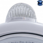 STAINLESS STEEL GUIDE 682-C STYLE HEADLIGHT 6014 & LED TURN SIGNAL - CLEAR LENS #31524 HEADLIGHT Gray