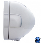 STAINLESS STEEL "BULLET" CLASSIC HEADLIGHT H4 BULB #30412 HEADLIGHT Gray