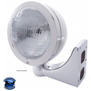 STAINLESS STEEL "BULLET" CLASSIC HEADLIGHT H6024 BULB #30411 HEADLIGHT Gray