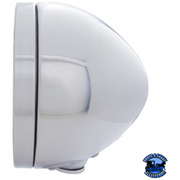 STAINLESS STEEL "BULLET" CLASSIC HEADLIGHT 6014 BULB #30410 HEADLIGHT Gray