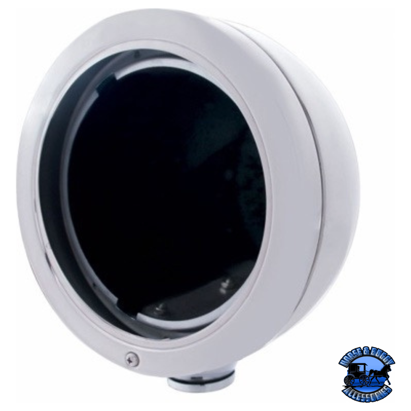 STAINLESS STEEL "BULLET" CLASSIC HEADLIGHT HOUSING - NO TURN SIGNAL #30409 HOUSING Black