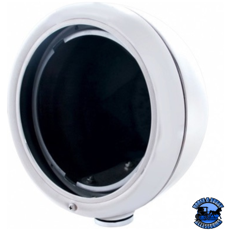 CHROME "CLASSIC" HEADLIGHT HOUSING - NO TURN SIGNAL #30375 HOUSING Black