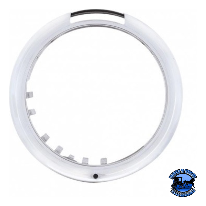 STAINLESS STEEL "CLASSIC" HEADLIGHT BEZEL WITH LED TURN SIGNAL CUTOUT #30397 Headlight Bezel Lavender