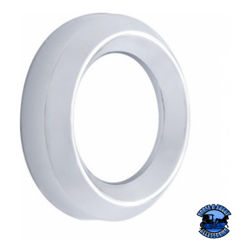 CHROME PLASTIC OIL PRESSURE GAUGE BEZEL FOR PETERBILT 359 (Choose Visor) Bezel Without Light Gray