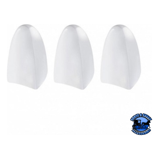 CHROME PLASTIC A/C & HEATER CONTROL SLIDE KNOBS FOR 1967-1987 PETERBILT 359 (CARD OF 3) #41013 A/C Control Knob Lavender