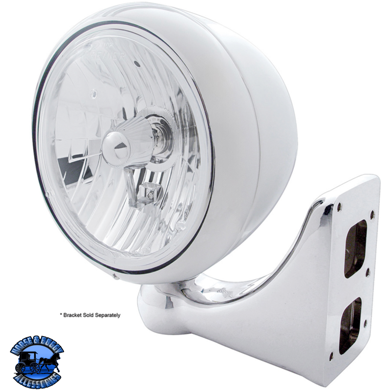 GUIDE 682-C STYLE HEADLIGHT CRYSTAL H4 BULB (Choose Color) Crystal Headlight Chrome,Stainless,Black Light Gray