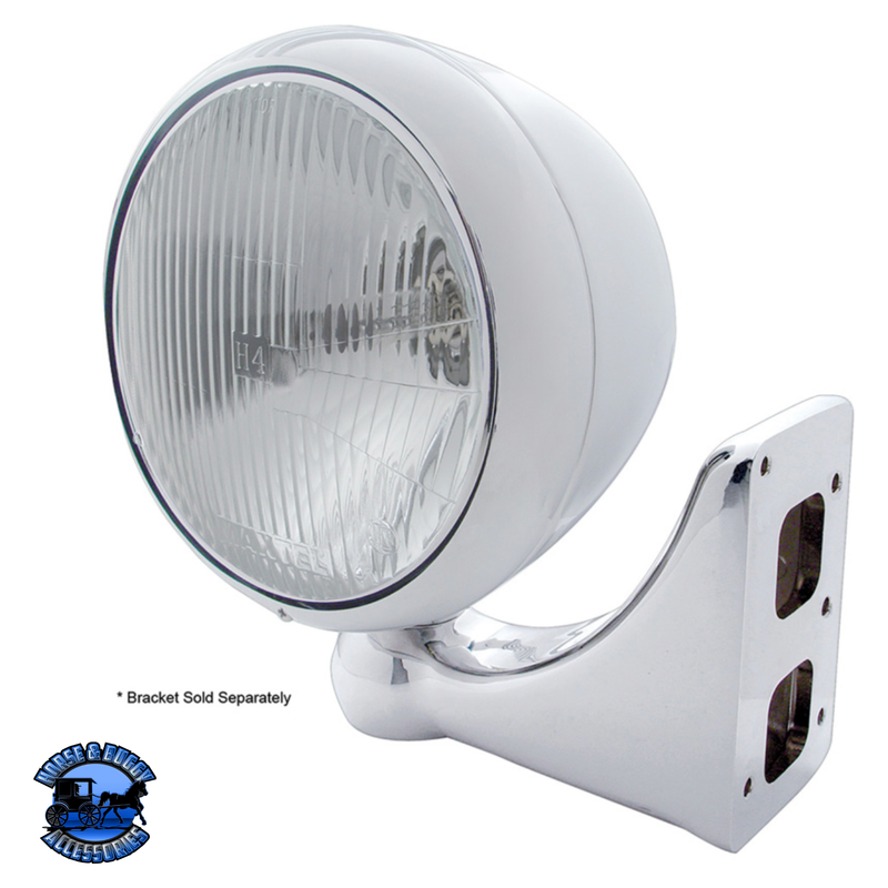 GUIDE 682-C STYLE HEADLIGHT H4 BULB (Choose Color) HEADLIGHT Stainless,Chrome,Black Gray