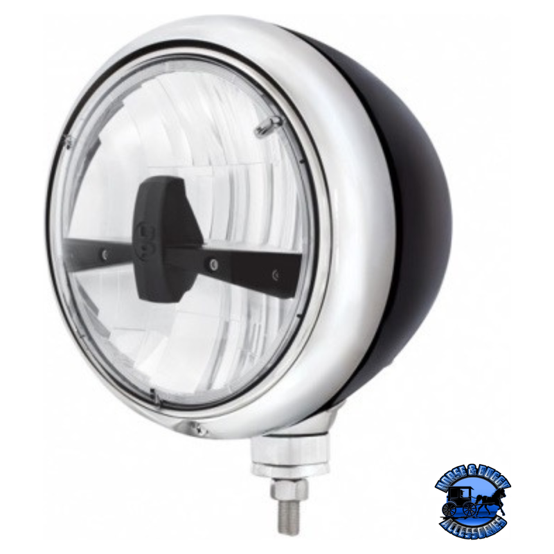 BLACK GUIDE HEADLIGHT 5 LED BULB - BLACKOUT #32660 HEADLIGHT Light Gray