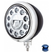 BLACK GUIDE HEADLIGHT 11 LED BULB - CHROME #32659 HEADLIGHT Light Gray