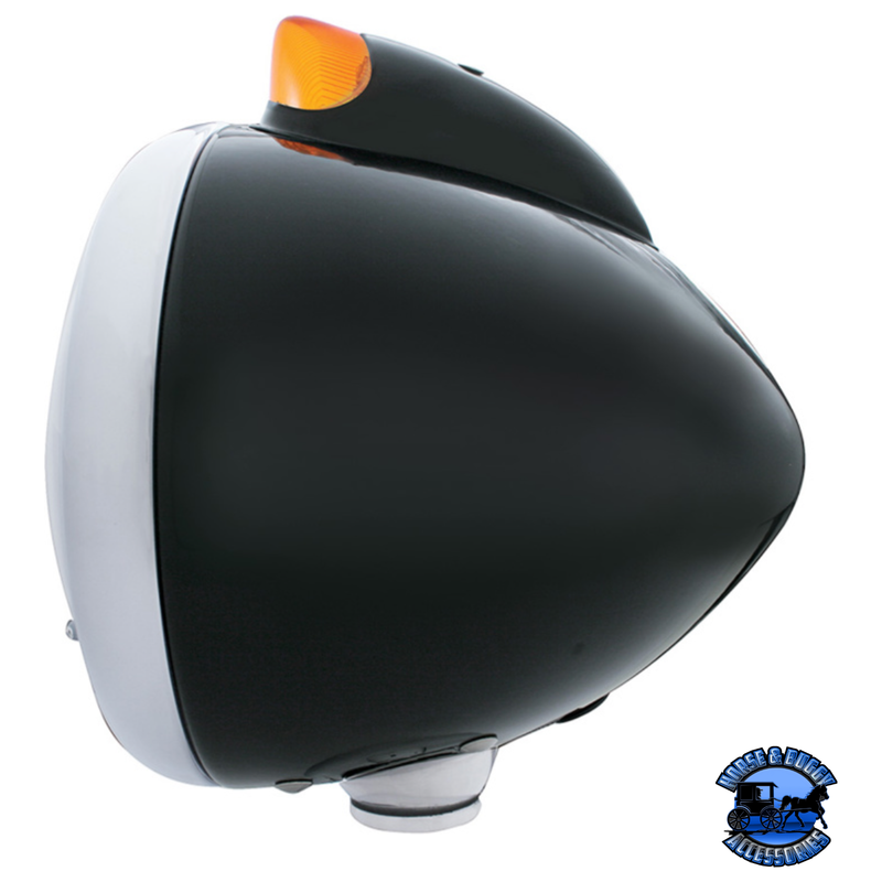 BLACK GUIDE 682-C HEADLIGHT H4 & ORIGINAL STYLE LED SIGNAL (Choose Color) HEADLIGHT Amber,Clear Dark Slate Gray