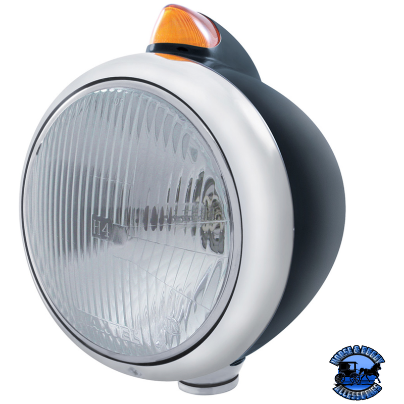 BLACK GUIDE 682-C HEADLIGHT H4 & ORIGINAL STYLE LED SIGNAL (Choose Color) HEADLIGHT Amber Gray