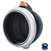BLACK GUIDE 682-C HEADLIGHT NO BULB WITH ORIGINAL STYLE LED SIGNAL (Choose Color) HOUSING Amber,Clear Light Gray