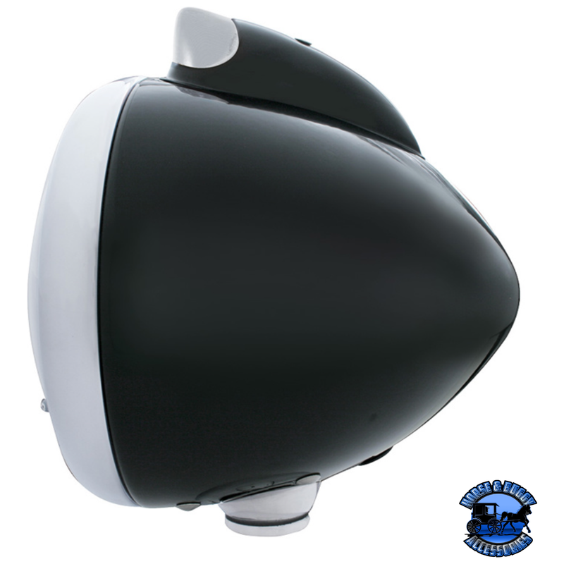 "GUIDE" 682-C HEADLIGHT H4 WITH 10 AMBER LED & ORIGINAL STYLE LED SIGNAL (Choose Headlight Color) (Choose Lens Color) HEADLIGHT Black / Clear,Chrome / Amber,Chrome / Clear Dark Slate Gray