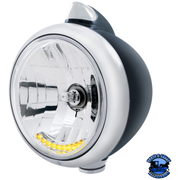 "GUIDE" 682-C HEADLIGHT H4 WITH 10 AMBER LED & ORIGINAL STYLE LED SIGNAL (Choose Headlight Color) (Choose Lens Color) HEADLIGHT Black / Clear Light Gray
