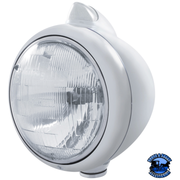 CHROME GUIDE 682-C HEADLIGHT H6024 & ORIGINAL STYLE LED SIGNAL (Choose Color) HEADLIGHT Clear Light Gray