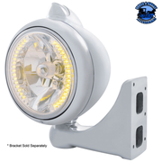 GUIDE 682-C HEADLIGHT H4 WITH 34 AMBER LED & ORIGINAL STYLE LED SIGNAL (Choose Color) (Choose Lens) HEADLIGHT Stainless / Clear,Stainless / Amber,Black / Clear,Black / Amber Gray