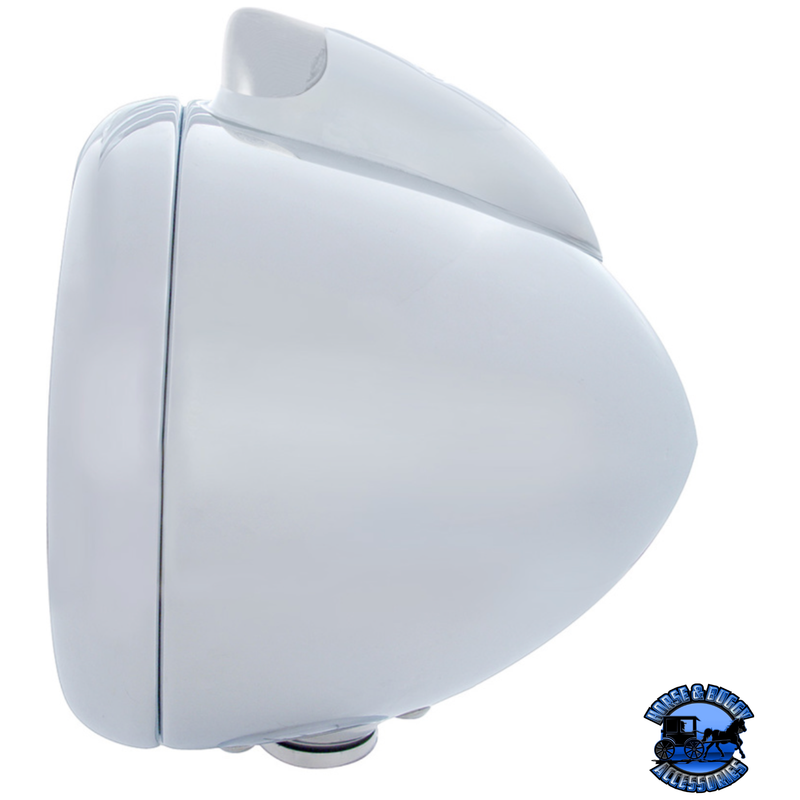 GUIDE 682-C HEADLIGHT H4 WITH 34 AMBER LED & ORIGINAL STYLE LED SIGNAL (Choose Color) (Choose Lens) HEADLIGHT Stainless / Clear,Stainless / Amber,Black / Clear,Black / Amber Light Gray