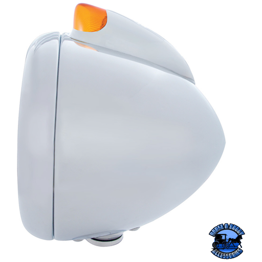 GUIDE 682-C HEADLIGHT CRYSTAL H4 & ORIGINAL STYLE LED SIGNAL (Choose Color) (Choose Lens) HEADLIGHT Stainless / Amber,Stainless / Clear,Black / Amber,Black / Clear Light Gray