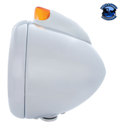 STAINLESS STEEL GUIDE 682-C HEADLIGHT H4 & ORIGINAL STYLE LED SIGNAL (Choose Color) HEADLIGHT Amber,Clear Light Gray