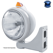 STAINLESS STEEL GUIDE 682-C HEADLIGHT H6024 & ORIGINAL STYLE LED SIGNAL (Choose Color) HEADLIGHT Amber,Clear Gray