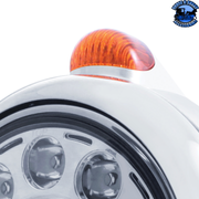 BLACK GUIDE 682-C HEADLIGHT 11 LED BULB & DUAL MODE LED SIGNAL (Choose Color) (Choose Lens) HEADLIGHT Stainless / Amber,Stainless / Clear,Black / Amber,Black / Clear Light Gray