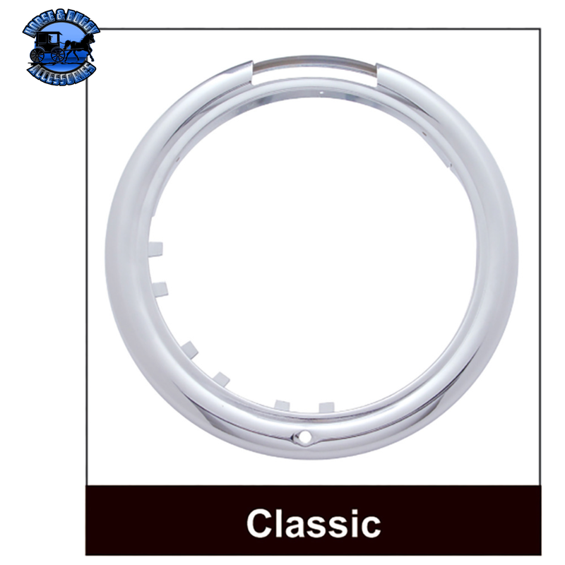 STAINLESS CLASSIC HEADLIGHT 11 LED BULB & DUAL MODE LED TURN SIGNAL (Choose Color) HEADLIGHT Amber,Clear Black