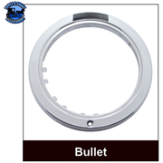 STAINLESS BULLET CLASSIC HEADLIGHT 11 LED BULB WITH DUAL MODE LED TURN SIGNAL (Choose Mode) (Choose Color) HEADLIGHT Dual / Amber,Dual / Clear,Single / Amber,Single / Clear Black