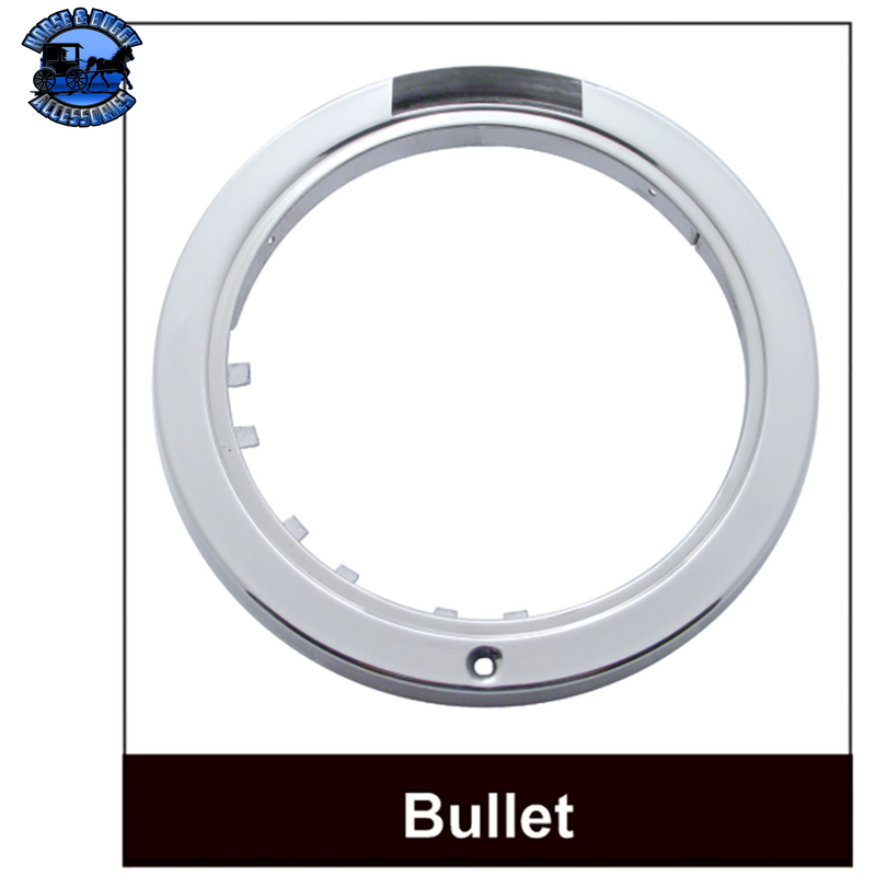 STAINLESS BULLET CLASSIC HEADLIGHT 11 LED BULB WITH DUAL MODE LED TURN SIGNAL (Choose Mode) (Choose Color) HEADLIGHT Dual / Amber,Dual / Clear,Single / Amber,Single / Clear Black