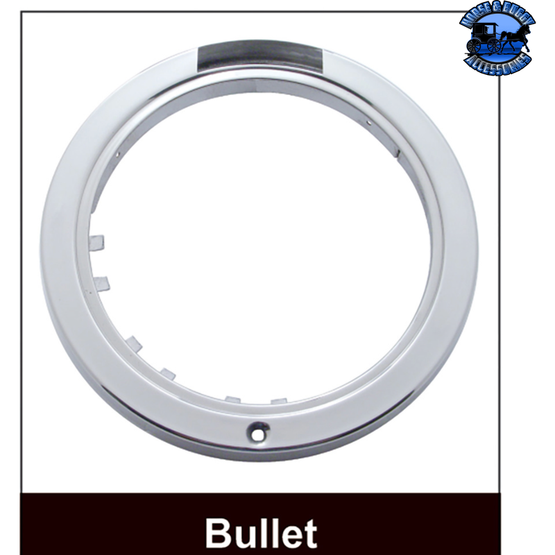 STAINLESS BULLET HALF MOON HEADLIGHT 11 LED BULB & LED TURN SIGNAL (Choose Mode) (Choose Color) HEADLIGHT Dual / Amber,Dual / Clear,Single / Amber,Single / Clear Black