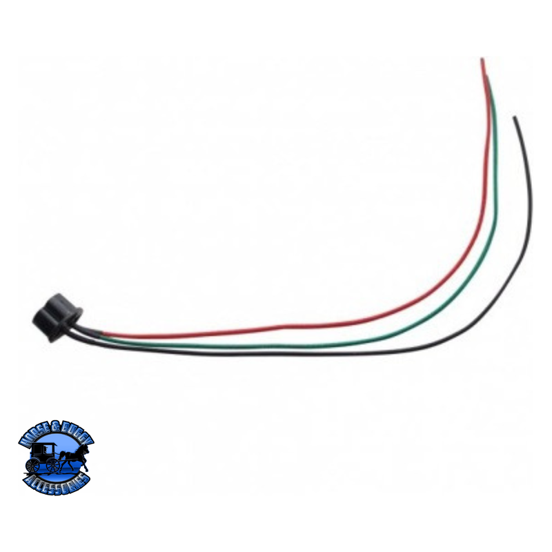 3 CONTACT FEMALE HEADLIGHT PIGTAIL FOR H4 HALOGEN BULB #34222P CONNECTOR Dark Slate Gray