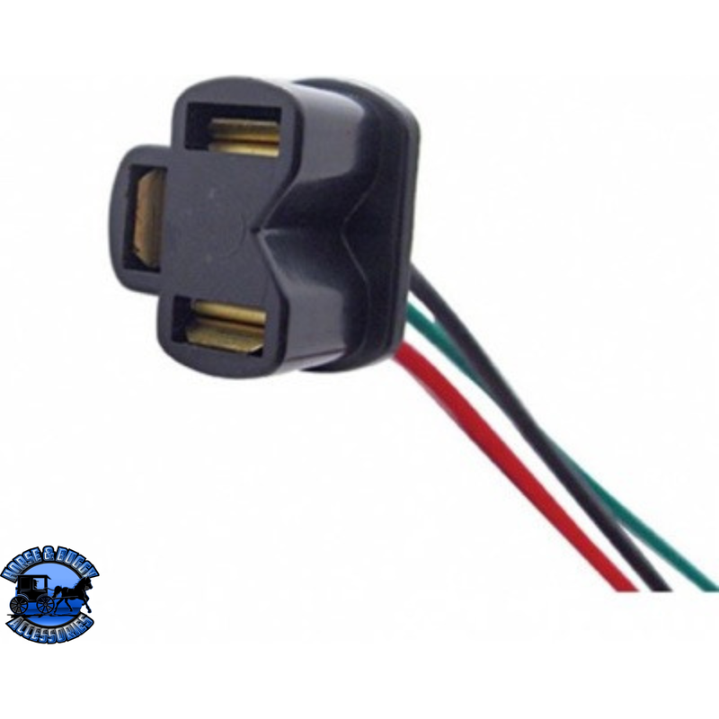 3 CONTACT FEMALE HEADLIGHT PIGTAIL FOR H4 HALOGEN BULB #34222P CONNECTOR Dark Slate Gray