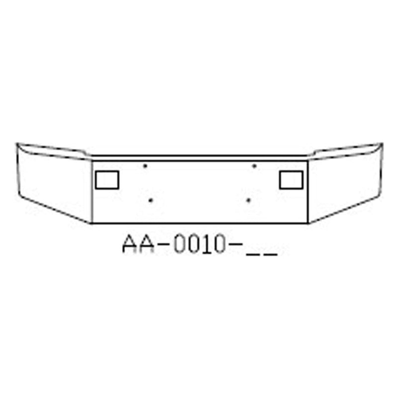 E-AA-0010-06 18'' AUTOCAR BUMPER W/ TOW & BOLT HOLES bumper Light Gray