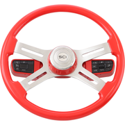 #9505 For Kenworth and Peterbilt trucks (2023 newer)-Must use classic SCI Wheel 18" only -Does not include switches -Includes Hub Adapter Steering Wheel Hub Tomato