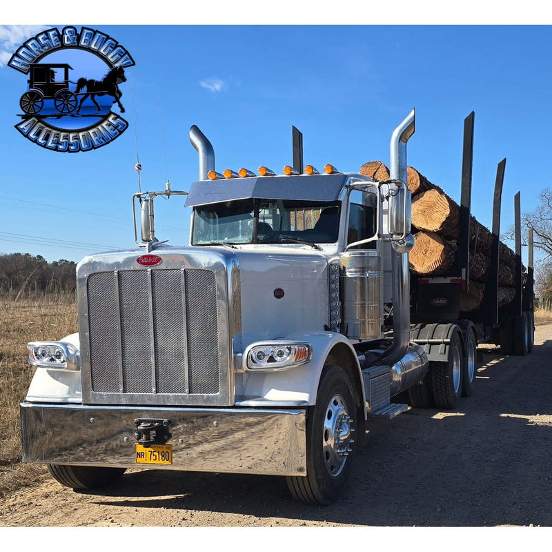 Faros Peterbilt 389 Trux opaco y punto cromado aprobado TODO LED
