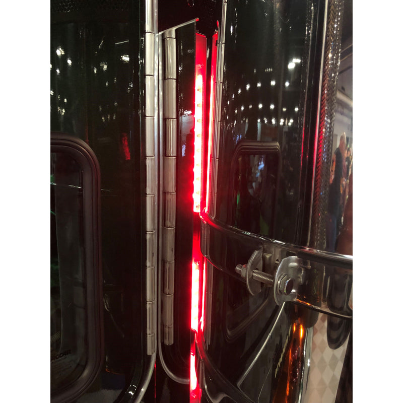 Kenworth Backlit Air Cleaner Light Bar, Rear (15") red clear lights #171249 AIR CLEANER Black