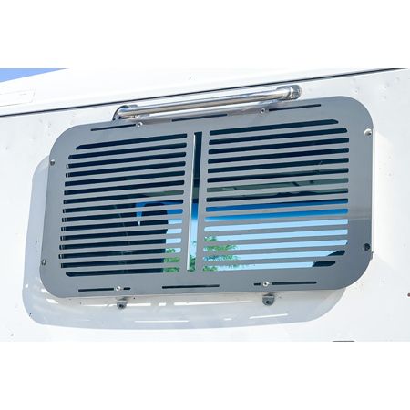 #RW115WG-KP Peterbilt / Kenworth Rear Window Guard Stainless (37” x 20 ¼”)