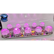 #1706 5 HOLE FRONT PETERBILT RADIUS STYLE BRACKET FOR 15" AIR CLEANER (SOLD IN PAIRS) (Lights not included) AIR CLEANER Dark Gray