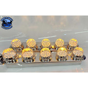 #1719 FRONT KENWORTH RADIUS STYLE BRACKET FOR 15" AIR CLEANER SOLD IN PAIRS) (Lights not included) AIR CLEANER BRACKET Dark Gray