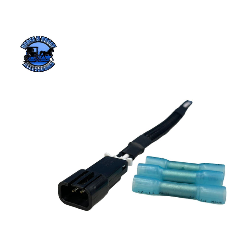 PL-20102 Interior Dome Light Male Plug (T600/T660/T680/T800/W900/579) plug Black