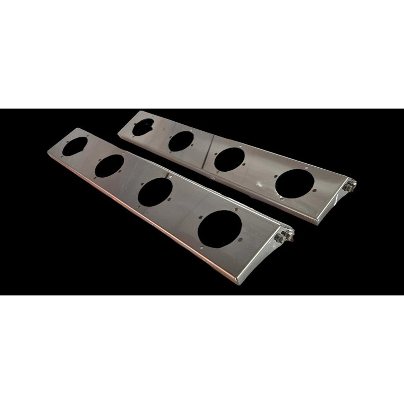 FRONT 589 PETERBILT (BLIND MOUNT) STYLE AIR CLEANER BRACKET W/ (4) WATERMELON HOLES (SOLD IN PAIRS) #1717 air cleaner Light Slate Gray
