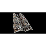 FRONT 589 PETERBILT (BLIND MOUNT) STYLE AIR CLEANER BRACKET W/ (4) WATERMELON HOLES (SOLD IN PAIRS) #1717 air cleaner Dark Gray