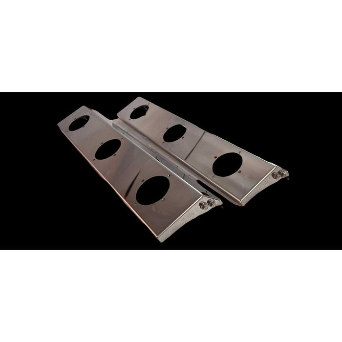 Light Slate Gray FRONT 589 PETERBILT STRAPLESS STYLE AIR CLEANER BRACKET W/ (3) WATERMELON (SOLD IN PAIRS) air cleaner