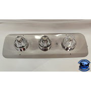 ss-#1019 Peterbilt 63" ultracab sleeper plate 2008+ (3) light hole (oem mounting hole) (plate only) watermelon Dark Gray