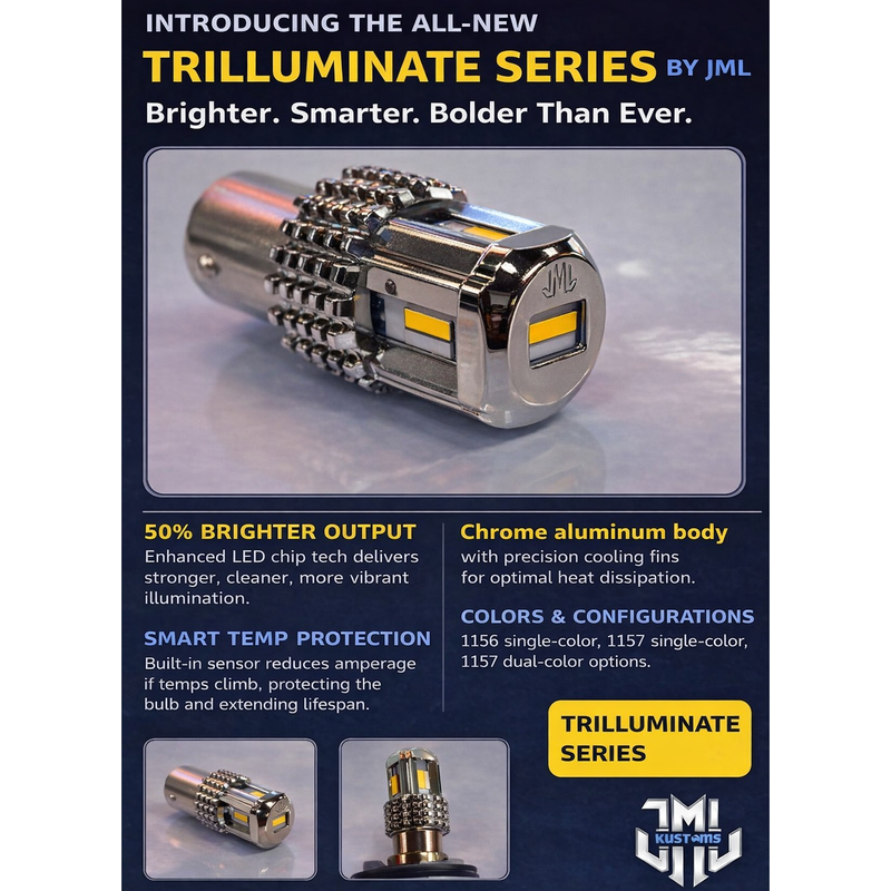 JML Triluminate (Version2 ) LED BULB (CHOOSE COLOR) (Choose style 1156 or 1157)