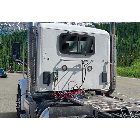 #RW115WG-KP Peterbilt / Kenworth Rear Window Guard Stainless (37” x 20 ¼”)